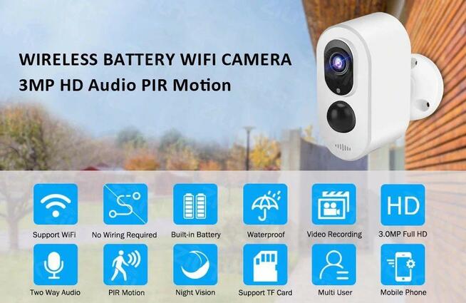 Kamera LTE 4G bezprzewodowa na baterie ZEWNĘTRZNA