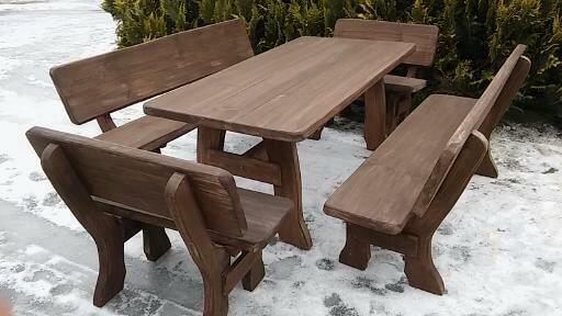 Meble ogrodowe barowe drewniane z drewna. transport 180 zł