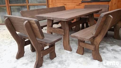 Meble ogrodowe barowe drewniane z drewna. transport 180 zł