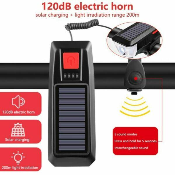 Hit Światło Rowerowe Przednie z Możliwością Ładowania Słońce