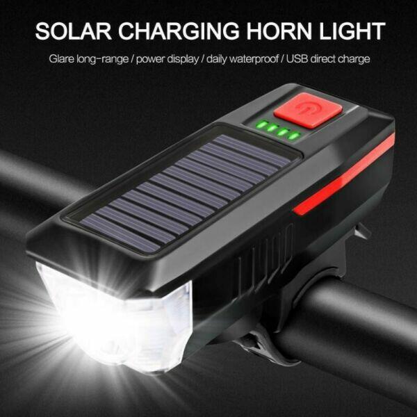 Hit Światło Rowerowe Przednie z Możliwością Ładowania Słońce