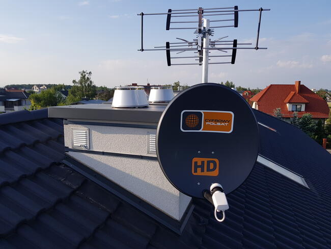 Montaż anten TV-SAT+regulacje od ręki Mińsk Mazowieck