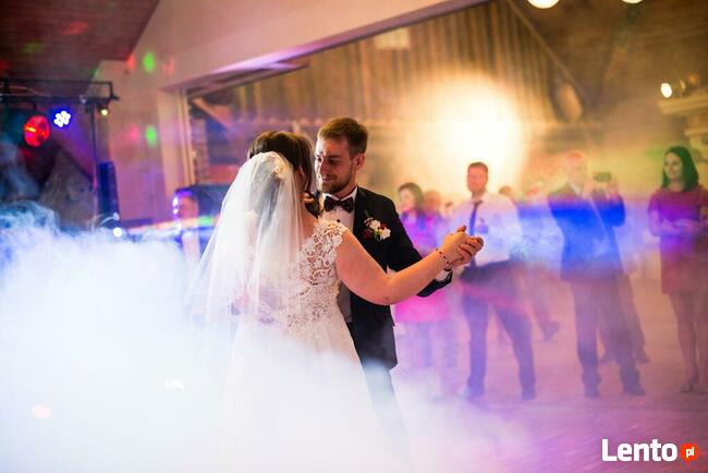 DJ wodzirej z akordeonem, grający i śpiewający akordeonista