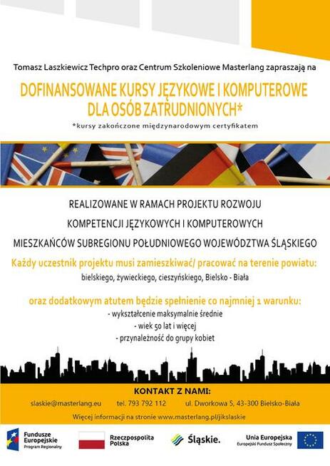 Kursy językowe współfinansowane ze środków UE