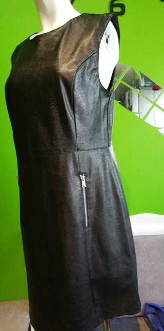 Sukienka skorzana Amisu prawdziwa skora mini