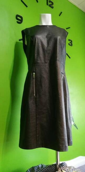 Sukienka skorzana Amisu prawdziwa skora mini