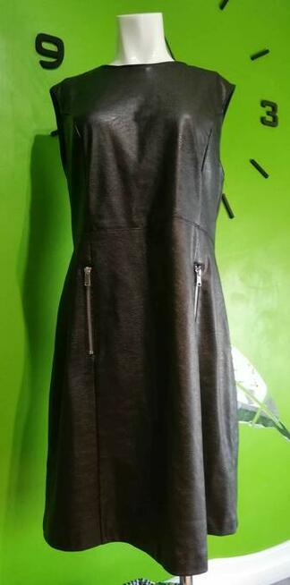 Sukienka skorzana Amisu prawdziwa skora mini