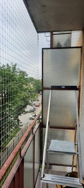 Siatka na balkon okno taras, na gołębie, dla kota