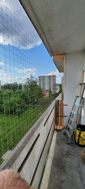 Siatka na balkon okno taras, na gołębie, dla kota