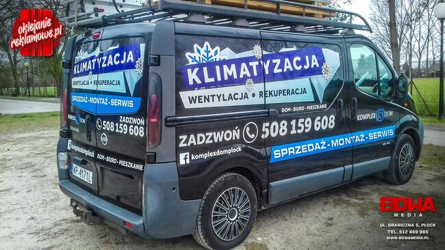 Oklejanie pojazdów, drukarnia Płock