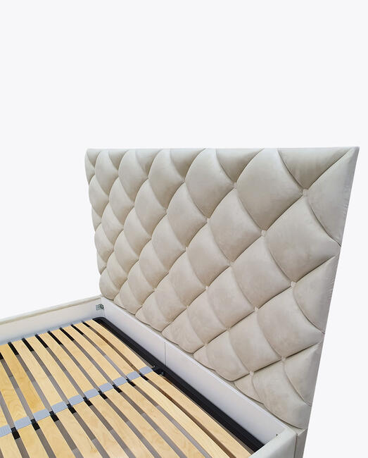 Łóżko sypialniane ZOYA z guziczkami tapicerowanymi 160×200