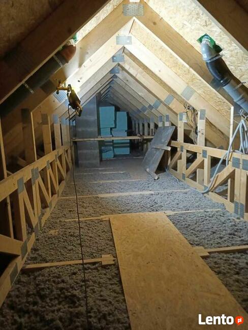 Ocieplanie i izolacje wełną celulozową, celuloza, wdmuchiwanie