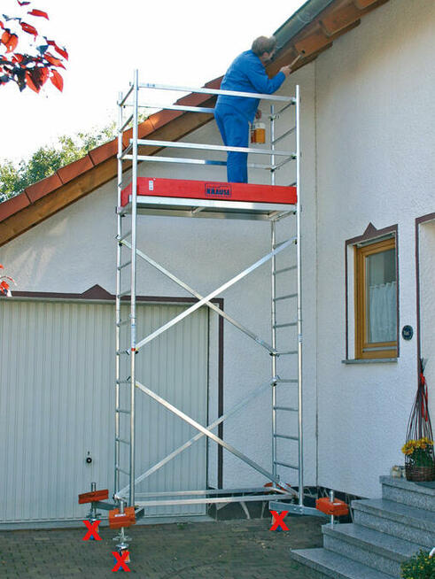 Wynajmę Rusztowanie Climtec 5m lekkie aluminiowe z kółkami