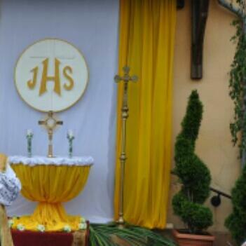 Hostia dekoracja Pierwsza Komunia ołtarz Boże Ciało