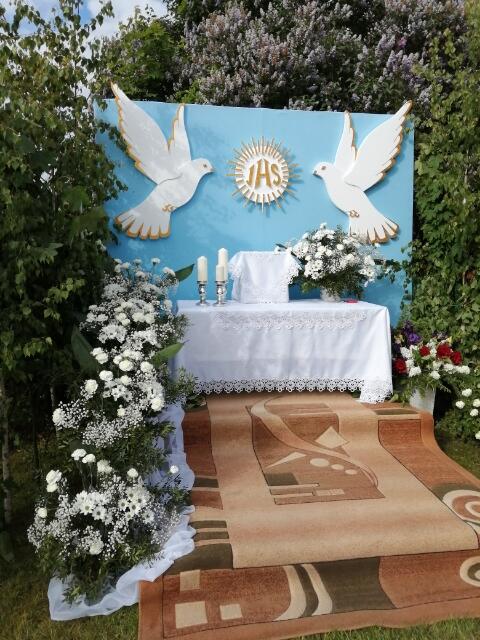 Duże gołębie 3d z hostią dekoracja Pierwsza Komunia