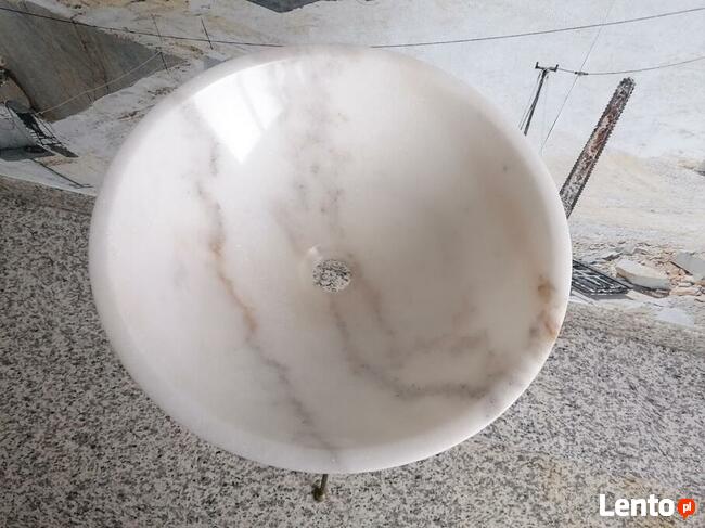 Umywalka marmurowa BLANCO WHITE