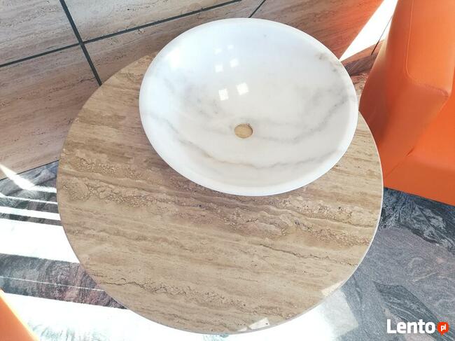 Umywalka marmurowa BLANCO WHITE