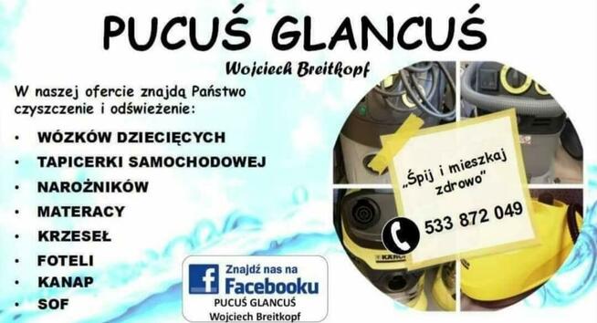 PUCUŚ Glancuś pranie Pranie wykładzin wielkopowierzchniowych