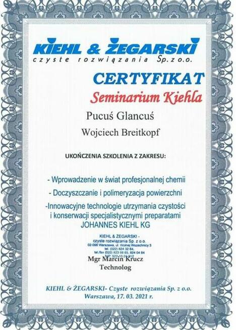 PUCUŚ Glancuś pranie Pranie wykładzin wielkopowierzchniowych