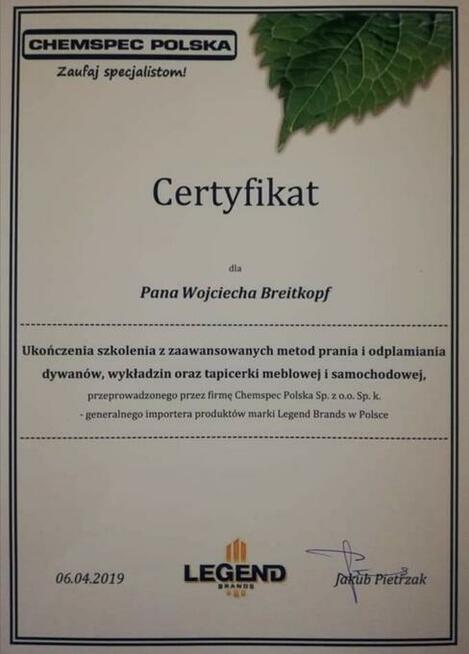 PUCUŚ Glancuś pranie Pranie wykładzin wielkopowierzchniowych