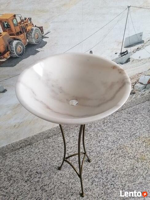 Umywalka marmurowa BLANCO WHITE