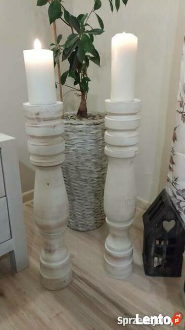 Świecznik drewniany ręcznie toczony