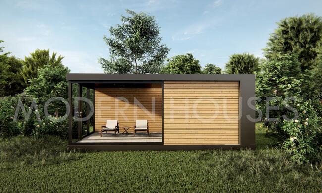 Sauna zewnętrzna ogrodowa fińska/infrared- Modern Houses