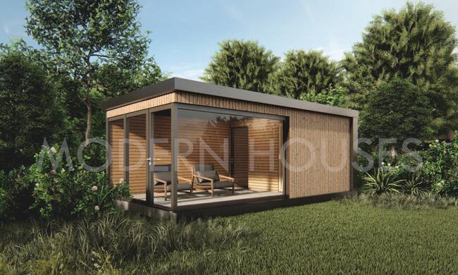 Sauna zewnętrzna ogrodowa fińska/infrared- Modern Houses