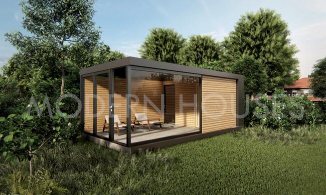 Sauna zewnętrzna ogrodowa fińska/infrared- Modern Houses