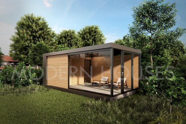 Sauna zewnętrzna ogrodowa fińska/infrared- Modern Houses