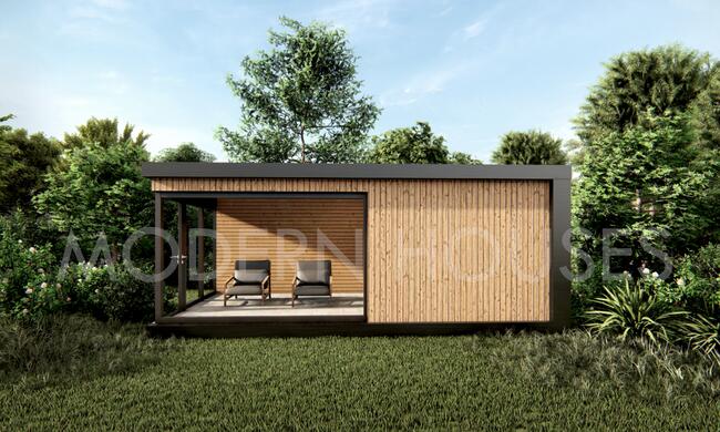 Sauna zewnętrzna ogrodowa fińska/infrared- Modern Houses