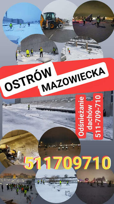 ŁOMŻA odśnieżanie dachu , dachów wielkopowierzchniowych