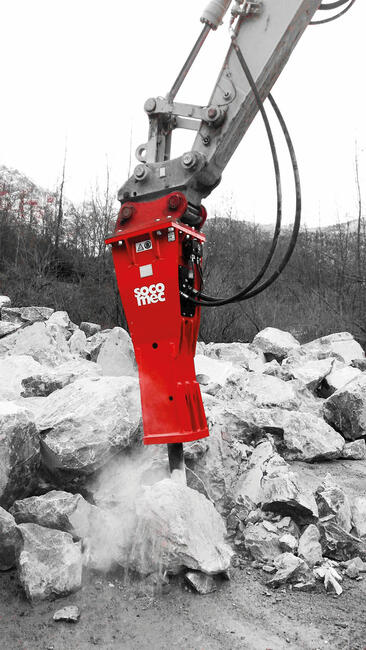 Młot hydrauliczny SOCOMEC DMS 400 (Monoblok)