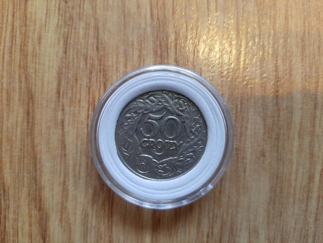 Moneta w kapslu 50 groszy z roku 1923