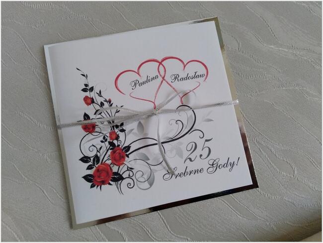 Zaproszenia na 25 rocznicę ślubu