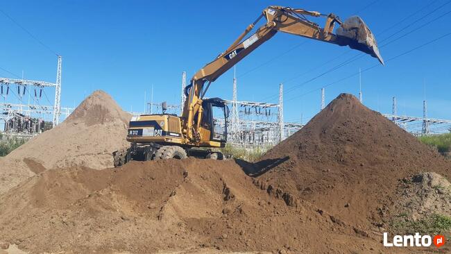 roboty ziemne, wykopy, równanie terenu, koparka, transport