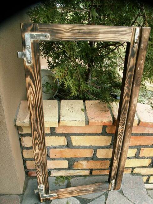 Stara rama, stare okno retro, loft, lustro, zdjęcie 47x85