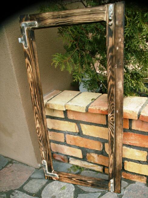 Stara rama, stare okno retro, loft, lustro, zdjęcie 47x85