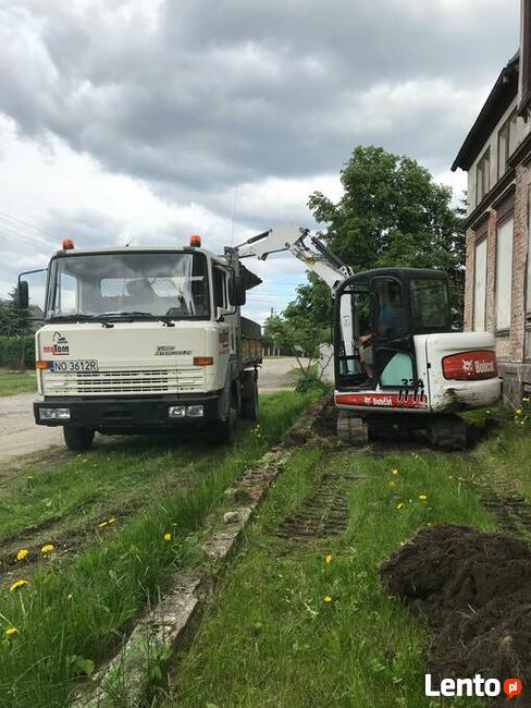 wywrotka, koparka, minie koparka, koparko ładowarka