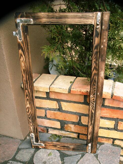 Stara rama, stare okno retro, loft, lustro, zdjęcie 47x85