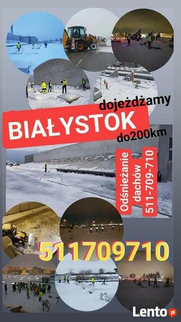Odśnieżanie DACHÓW Białystok + do 200km