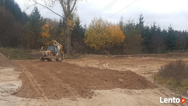 roboty ziemne, wykopy, równanie terenu, koparka, transport