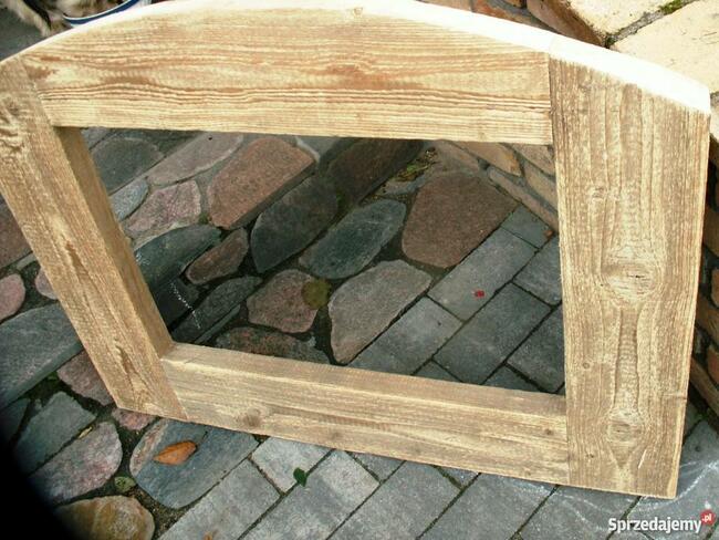 Stara rama okienna, okno retro loft lustro, zdjęcia 91x70