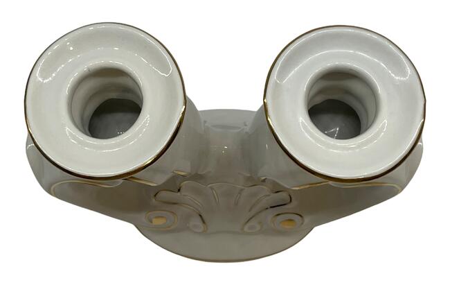 Podwójny porcelanowy świecznik Ćmielów