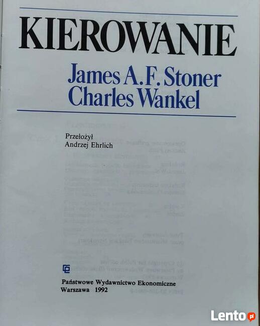 Kierowanie J Stoner Ch Wanke