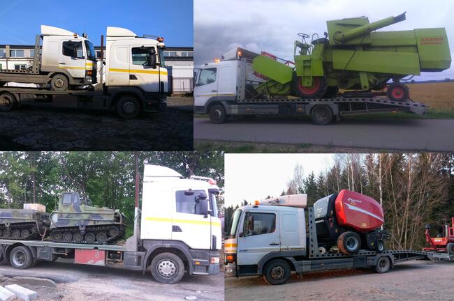 Transport sprzętu rolniczego i budowlanego pomoc drogowa