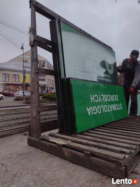 Witryna Aluminiowa Sklepowa Drzwi Aluminiowe zestaw 3 moduły