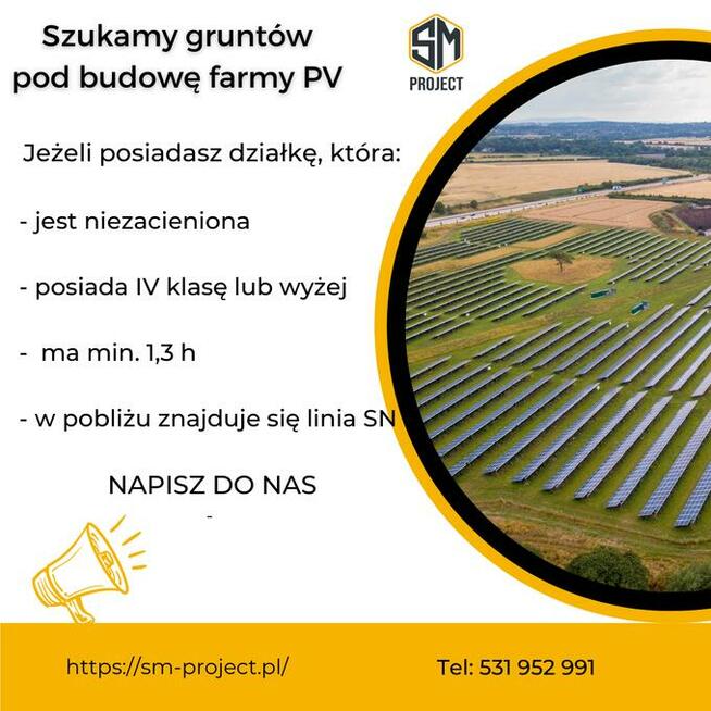 Szuakmy gruntów pod budowę farmy PV