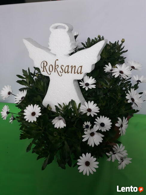 Aniołek z imieniem dziecka Pierwsza Komunia