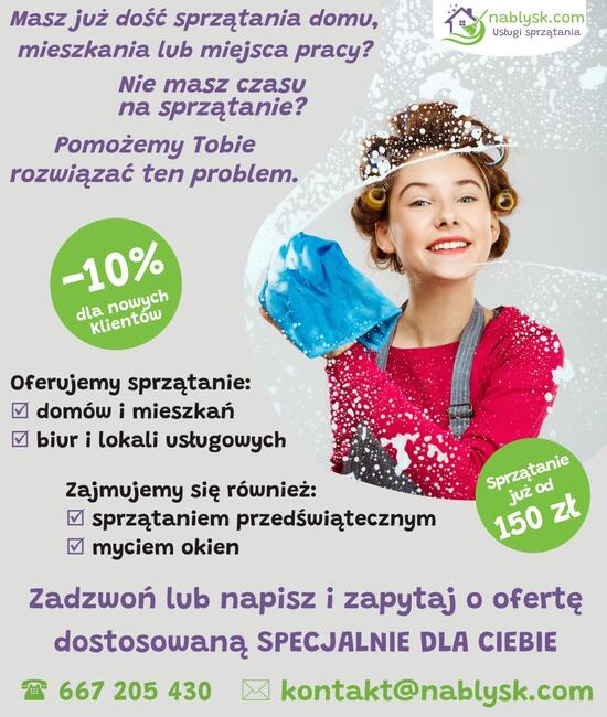 Sprzątanie domów, mieszkań, biur - Poznań, Śrem i okolice